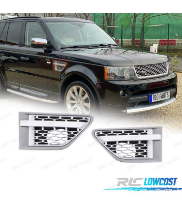 ENTRADAS DE AIRE LATERALES RANGE ROVER SPORT 10-13 LOOK AUTOBIOGRAPHY GRIS PLATA