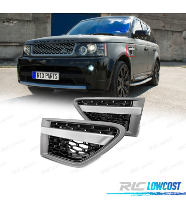 ENTRADAS DE AIRE LATERALES RANGE ROVER SPORT 10-13 LOOK AUTOBIOGRAPHY NEGRO GRIS