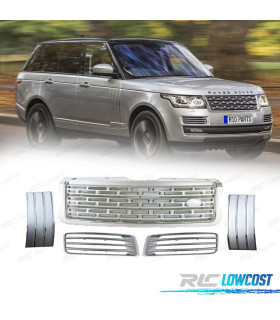 KIT PARRILLA + REJILLAS RANGE ROVER VOGUE 13-17 LOOK SVA AUTOBIOGRAPHY PLATA CROMO