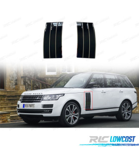 ENTRADAS DE AIRE LATERALES RANGE ROVER VOGUE 13-17 LOOK SVA AUTOBIOGRAPHY NEGRO BRILLO CROMO