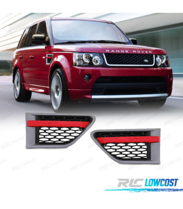 ENTRADAS DE AIRE LATERALES RANGE ROVER SPORT 10-13 GRIS ROJO LOOK AUTOBIOGRAPHY