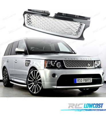 PARRILLA RANGE ROVER SPORT 10-13 NEGRO BRILLO PLATA LOOK AUTOBIOGRAPHY