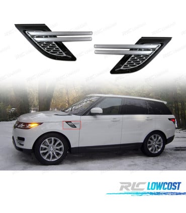 ENTRADAS DE AIRE LATERALES RANGE ROVER SPORT 14-17 NEGRO BRILLO PLATA