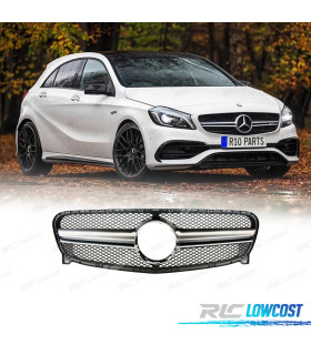 PARRILLA MERCEDES CLASE A W176 15-18 LOOK AMG A45 PLATA