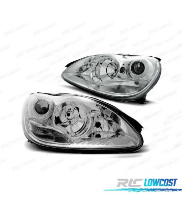 FAROS MERCEDES CLASE S W220 02-05 LUPA FONDO CROMO