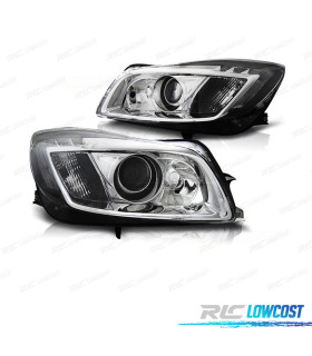 FAROS PARA OPEL INSIGNIA 08-13 LUZ DIURNA FONDO CROMO