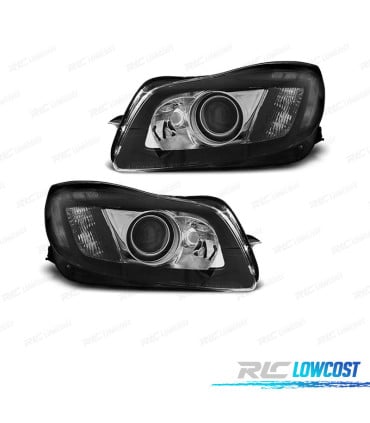 FAROS PARA OPEL INSIGNIA 08-13 LUZ DIURNA FONDO NEGRO