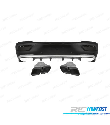 DIFUSOR MERCEDES C167 COUPE 20- LOOK GLE 63 NEGRO PLATA