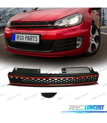 PARRILLA VOLKSWAGEN VW GOLF 6 LOOK GTI NEGRO ROJO