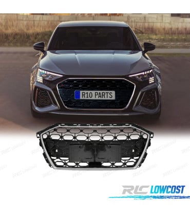 PARRILLA AUDI A3 8Y 21- LOOK RS3 PLATA