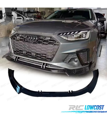 SPOILER LIP FRONTAL AUDI A4 21- LOOK SPORT NEGRO BRILLO
