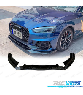 SPOILER LIP FRONTAL AUDI A5 17-20 LOOK RS5 ABT NEGRO BRILLO