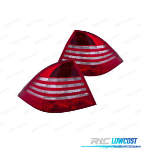 PILOTOS PARA MERCEDES CLASE S W220 02-05 ROJO CROMO