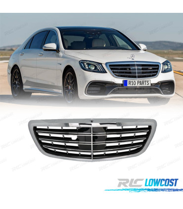 PARRILLA MERCEDES W222 18-20 LOOK S65 NEGRO CROMO ACC
