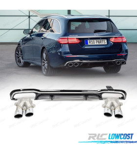 DIFUSOR MERCEDES W213 21-23 LOOK E53 NEGRO CROMO OO---OO
