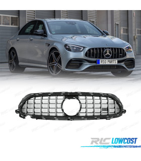 PARRILLA MERCEDES W213 21-23 LOOK GTR NEGRO CROMO
