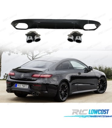 DIFUSOR MERCEDES W213 16-23 LOOK AMG E53 NEGRO BRILLO