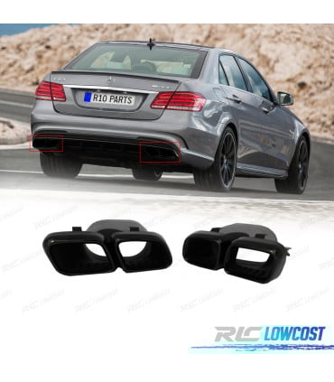 COLAS DE ESCAPE MERCEDES W212 14-15 LOOK E63 NEGRO BRILLO