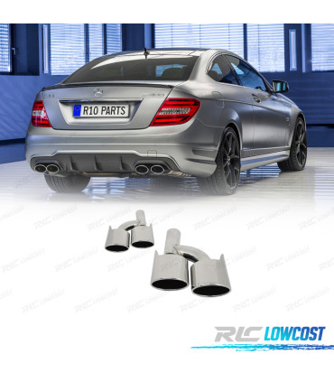 COLAS DE ESCAPE MERCEDES W204 08-14 LOOK C63 CROMO