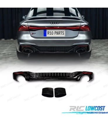 DIFUSOR AUDI A7 19-23 LOOK RS7 NEGRO BRILLO