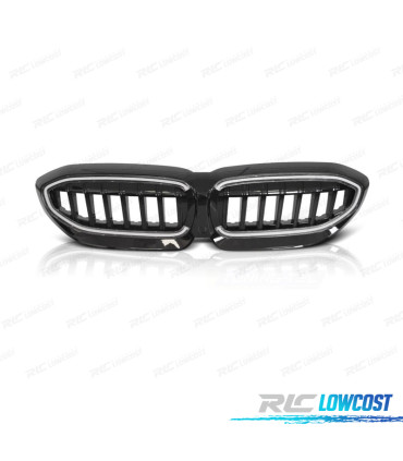 PARRILLA BMW G20 G21 19-22 NEGRO BRILLO LED