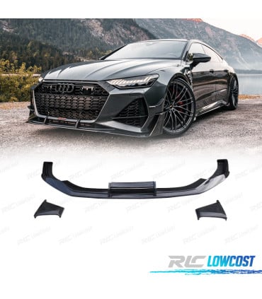 SPOILER LIP AUDI A7 A7L 19-23 LOOK RS7 ABT NEGRO BRILLO