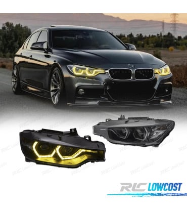 FAROS BMW F30 F31 11-15 ANGEL EYES LUZ DIURNA LED AMARILLA
