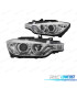 FAROS BMW F30 F31 11-15 ANGEL EYES LUZ DIURNA LED AMARILLA FONDO CROMO