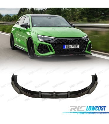 SPOILER LIP AUDI A3 21- LOOK RS3 ABT NEGRO BRILLO
