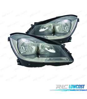 FAROS PARA MERCEDES CLASE C W204 10-14 FONDO NEGRO