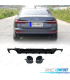 DIFUSOR AUDI A6 18-22 LOOK RS6 NEGRO BRILLO + COLAS DE ESCAPE