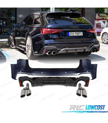 PARAGOLPES TRASERO AUDI A6L 19-24 LOOK RS6 ABT
