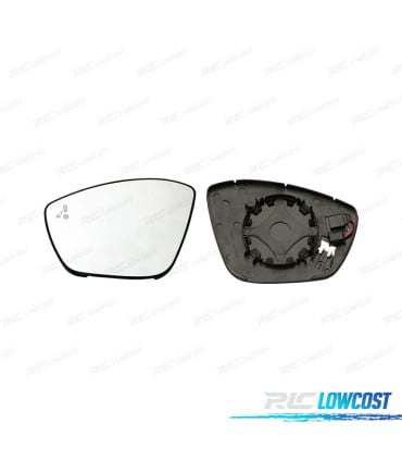 CRISTAL ESPEJO + BASE IZQUIERDO PEUGEOT 308 13-20