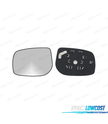 CRISTAL ESPEJO BASE IZQUIERDO TOYOTA YARIS 06-10 TÉRMICO