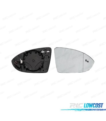 CRISTAL ESPEJO + BASE DERECHO VOLKSWAGEN VW GOLF VII 12-17