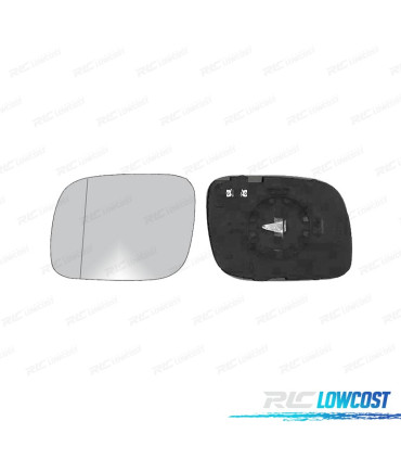 CRISTAL ESPEJO + BASE IZQUIERDO VOLKSWAGEN VW TOUAREG 03-07
