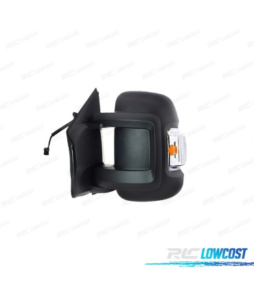 ESPEJO COMPLETO IZQUIERDO PEUGEOT BOXER 06- BRAZO CORTO AMBAR