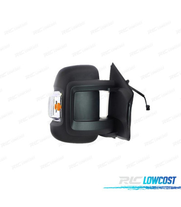 ESPEJO COMPLETO DERECHO PEUGEOT BOXER 06- BRAZO CORTO AMBAR