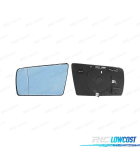 CRISTAL ESPEJO BASE IZQUIERDO MERCEDES CLASE E W210 96-00 ASFERICO TERMICO