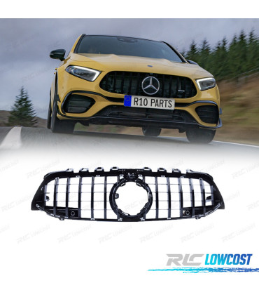 PARRILLA MERCEDES CLASE A W177 LOOK AMG GT 18-22 NEGRO BRILLO CAMARA