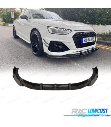 SPOILER LIP AUDI A4 B9 21- LOOK RS4 NEGRO BRILLO