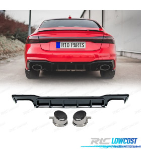 DIFUSOR AUDI A7 19-23 LOOK RS7 NEGRO BRILLO