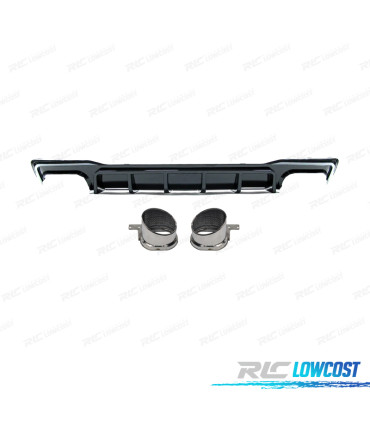 DIFUSOR AUDI A7 19-23 LOOK RS7 NEGRO BRILLO CROMO