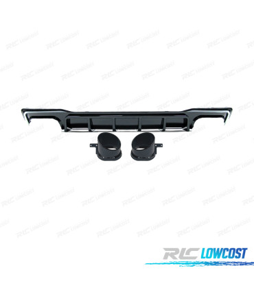 DIFUSOR AUDI A7 18-23 LOOK RS7 NEGRO BRILLO CROMO