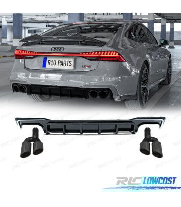 DIFUSOR AUDI A7 18-23 LOOK RS7 NEGRO BRILLO