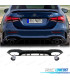 DIFUSOR MERCEDES CLASE A V177 SEDÁN 18- A35 AMG NEGRO BRILLO + COLAS ESCAPE