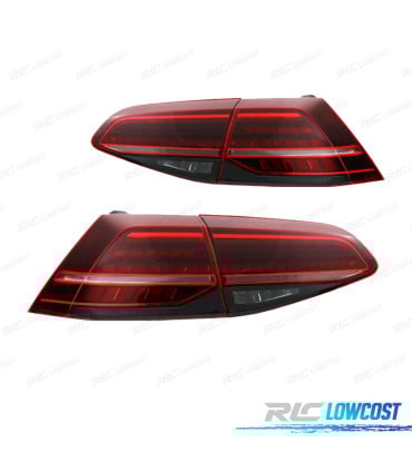 PILOTOS LED VOLKSWAGEN VW GOLF 7 7.5 12-20 INTERMITENTES DINAMICOS ROJO