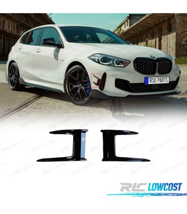 AÑADIDOS DE PARAGOLPES DELANTERO BMW F40 HATCHBACK 19-22 NEGRO BRILLO