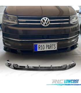 SPOILER LIP VOLKSWAGEN VW TRANSPORTER T6 15-19 NEGRO BRILLO