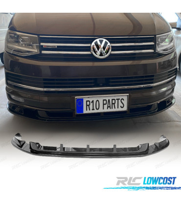 SPOILER LIP VOLKSWAGEN VW TRANSPORTER T6 15-19 NEGRO BRILLO
